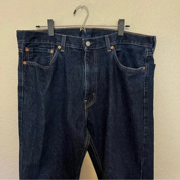 Levi's 505 Dark Wash Denim Jeans Men's 38 W X 34 L - Picture 3 of 11